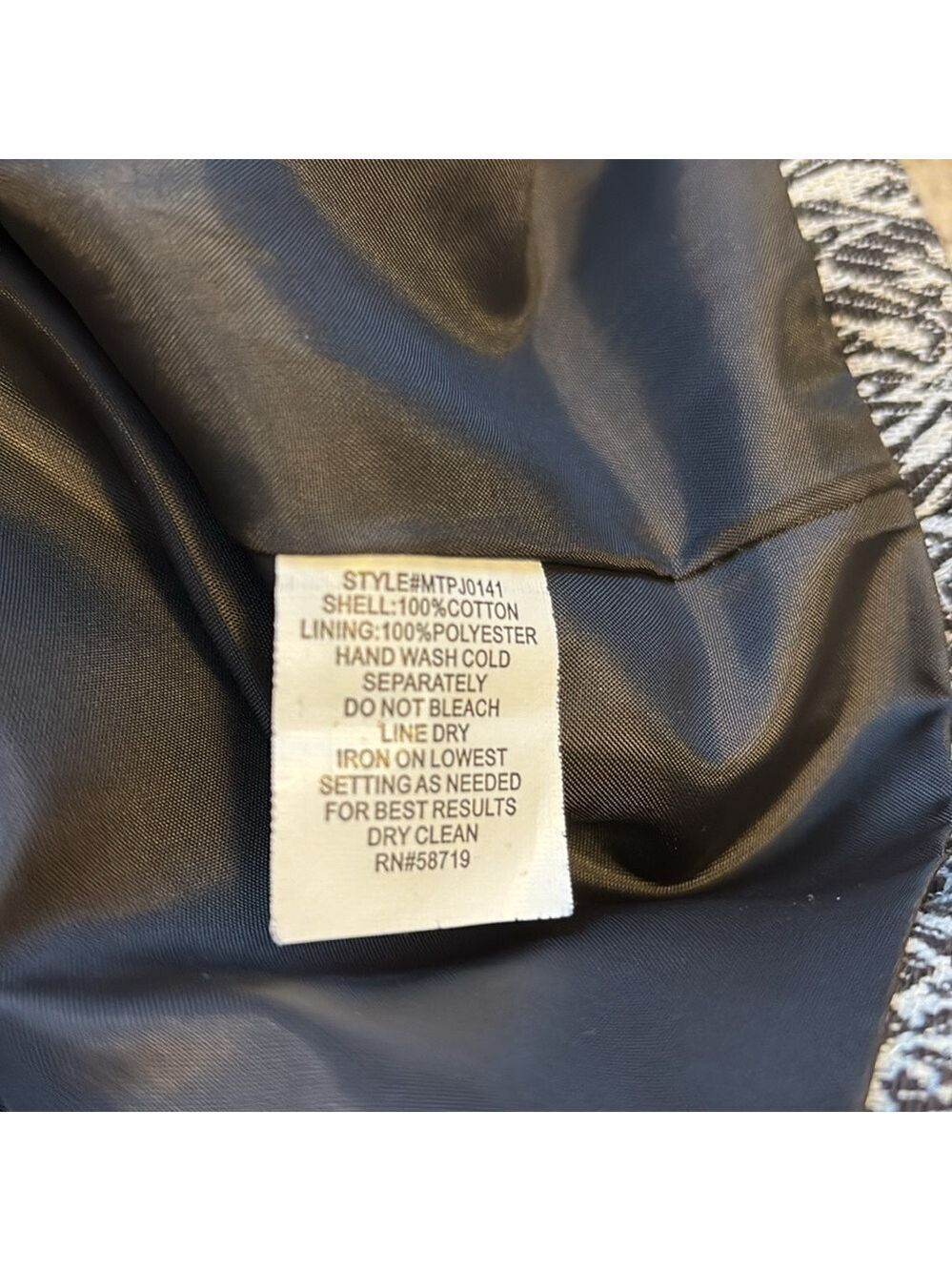 Notations Women’s Swing Jacket Cropped Jacquard Print Black & Cream Size M - Picture 4 of 6